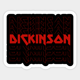 IRON TEXT || DICKINSON MAIDEN Sticker